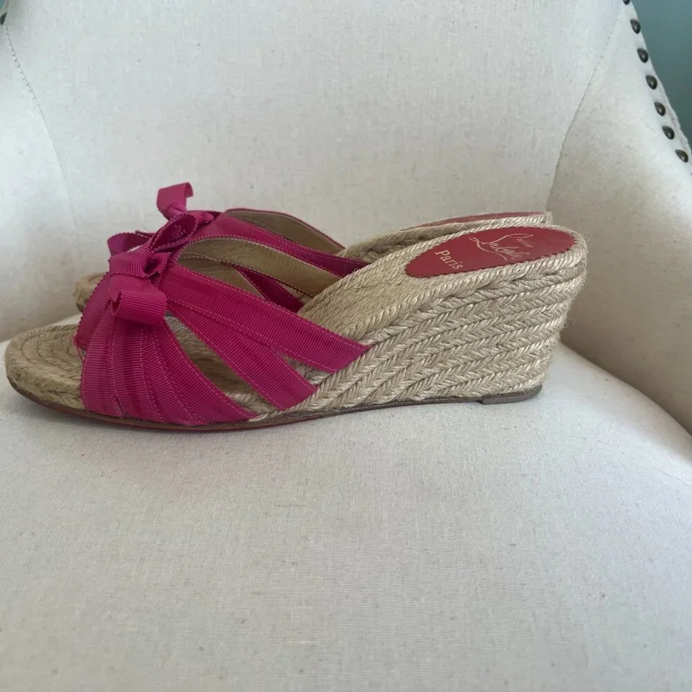 CHRISTIAN LOUBOUTIN size 41 Espadrill Wedge - Picture 3 of 7